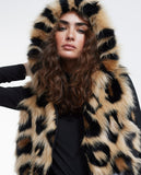 Contrast faux fur waistcoat