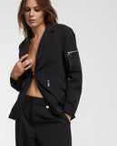 Technical blazer with zips