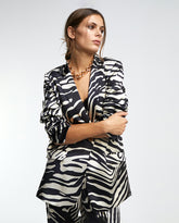 Zebra print blazer