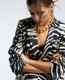 Zebra print blazer