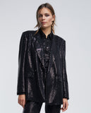 Sequinned knit blazer