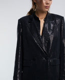 Sequinned knit blazer
