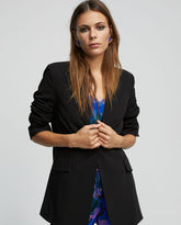 Blazer with contrast lining
