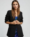 Blazer with contrast lining