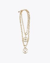 Double necklace with medallion