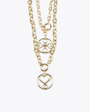 Double necklace with medallion