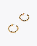Textured gold-toned earrings