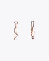 Earrings with pendants and rhinestones