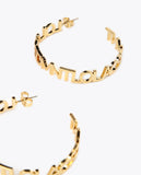 Logo hoop earrings