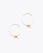 Charm hoop earrings