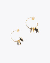 Hoop earrings with charms