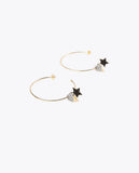 Hoop earrings with charms