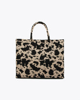 Animal print fabric tote bag