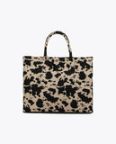 Animal print fabric tote bag