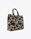 Animal print fabric tote bag