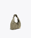 Quilted crossbody bag with braided strap