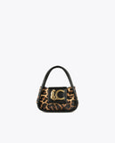 Animal print mini crossbody bag