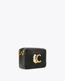 Mock croc faux leather crossbody bag