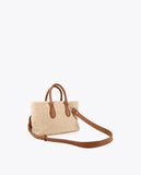 Faux shearling crossbody bag