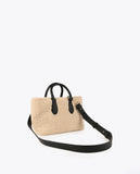 Faux shearling crossbody bag