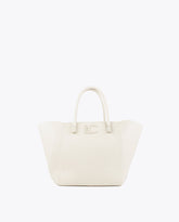 Grained faux leather tote bag