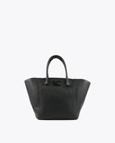 Grained faux leather tote bag