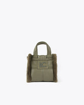 Faux leather and faux fur crossbody bag