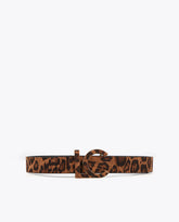 Reversible animal print belt