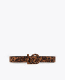 Reversible animal print belt