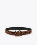 Reversible animal print belt