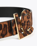 Reversible animal print belt