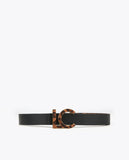 Reversible animal print belt