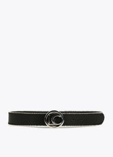 Belt with gold-toned trim