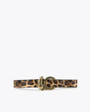 Reversible animal print belt