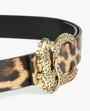 Reversible animal print belt