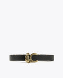 Reversible animal print belt