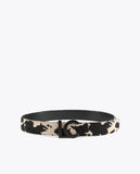 Reversible animal print belt
