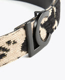 Reversible animal print belt