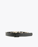 Reversible animal print belt