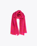 Pleated logo scarf