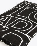 Pleated logo scarf