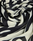 Logo and zebra print scarf