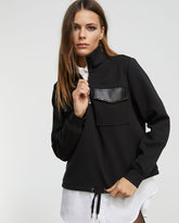 Sweatshirt with diamanté detail-LF2411002-BLACK