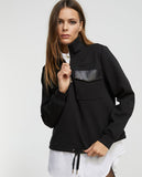 Sweatshirt with diamanté detail-LF2411002-BLACK