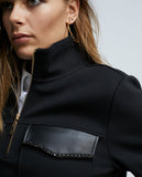 Sweatshirt with diamanté detail-LF2411002-BLACK