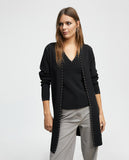 Studded knit cardigan