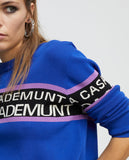 Knit sweater with logo