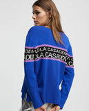 Knit sweater with logo