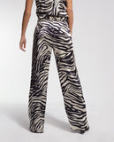 بنطال بالازو بنقشة زيبرا