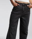 Jeans with diamanté detail